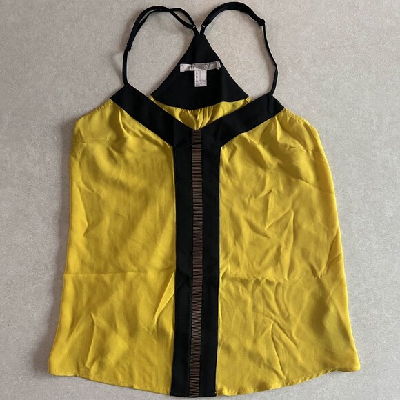 Forever 21 Beaded Contrast Trim Tank in Mustard/Black ASO Alex Russo - Picture 4 of 9